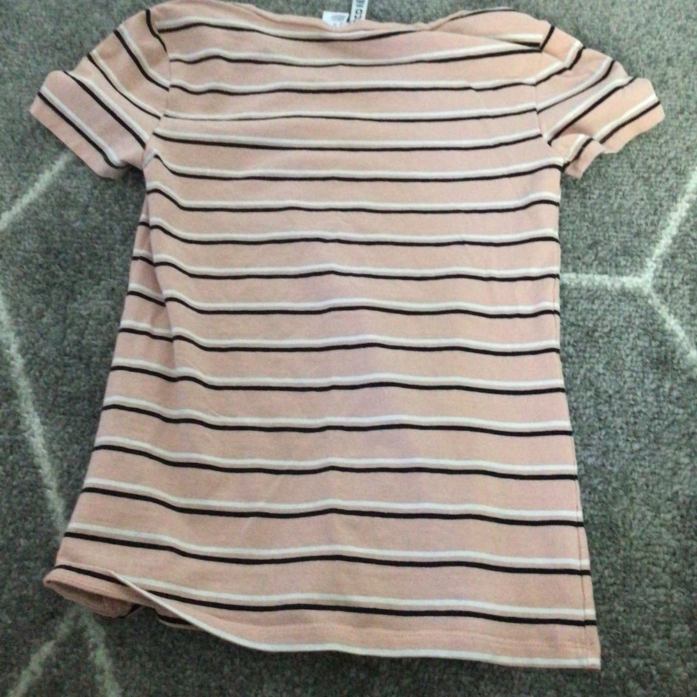 Pink striped Divided T-Shirt